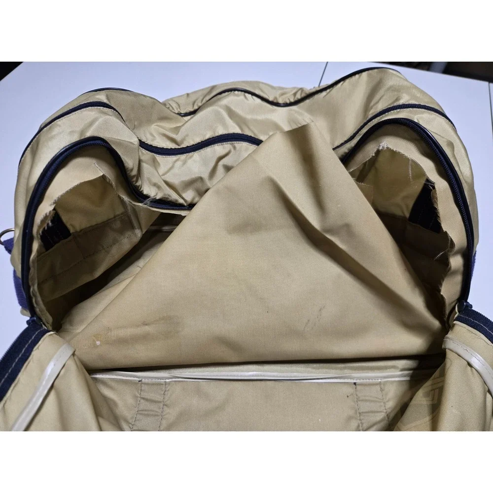 WTVS 56 PBS Detroit‎ Tan Duffel Bag & Watch Vintage Promo TV Public Media